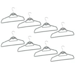 B&M Pure Velvet Hangers 8pk - Grey -Hot Sale Household Items 333534 8pk velvet hangers grey group