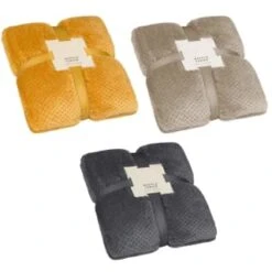 B&M Oversized Waffle Throw - Ochre -Hot Sale Household Items 348798 348799 344890 oversized waffle throw main