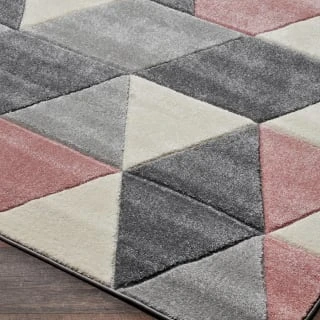 B&M Blush Geo Rug 100 X 150cm 2 B&M Blush Geo Rug 100 X 150cm - Image 2