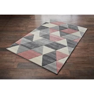 B&M Blush Geo Rug 100 X 150cm 1 B&M Blush Geo Rug 100 X 150cm