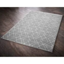 Geo Microplush Rug 60 X 110cm - Grey 3 Geo Microplush Rug 60 X 110cm - Grey -Hot Sale Household Items 356010 356011 geo plush rug grey 1