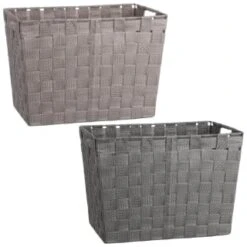 B&M Large Woven Storage Basket - Silver -Hot Sale Household Items 365982 365981 large woven basket group