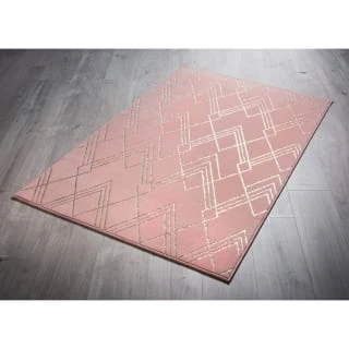 B&M Gatsby Foil Micro Plush Rug 60 X 110cm - Blush 1 B&M Gatsby Foil Micro Plush Rug 60 X 110cm - Blush