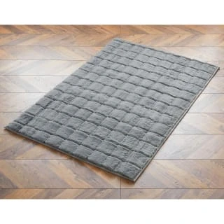 Grid Faux Fur Rug 100 X 150cm - Grey -Hot Sale Household Items 367882 367883 grey sculptured grid faux fur rug