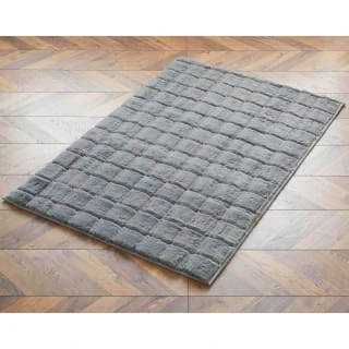 B&M Grid Faux Fur Rug 60 X 110cm - Grey 1 B&M Grid Faux Fur Rug 60 X 110cm - Grey