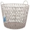 B&M Storage Basket With Tassel - Grey
