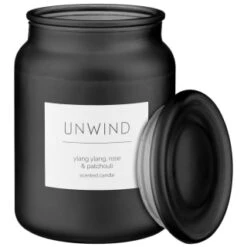 B&M Large Spa Scented Candle - Black - Unwind -Hot Sale Household Items 368680 large spa candle unwind 5
