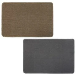 B&M Loop Washable Doormat 50 X 75cm - Grey -Hot Sale Household Items 370206 loop washable doormat 50x75cm natural 1