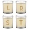 B&M Alphabet Candle (Assorted) - Sandalwood & Amber