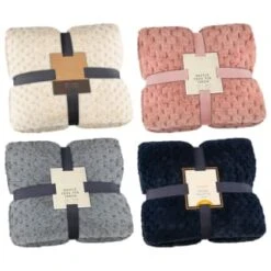 B&M Waffle Faux Fur Throw - Navy -Hot Sale Household Items 372937 372948 372950 waffle faux fur throw group 1