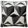 Jenson Geo Velvet Cushion - Grey