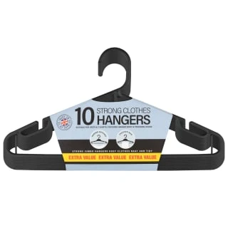 B&M Jumbo Hangers 10pk - Black 3 B&M Jumbo Hangers 10pk - Black - Image 3