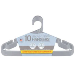 B&M Jumbo Hangers 10pk - Grey 6 B&M Jumbo Hangers 10pk - Grey -Hot Sale Household Items 376556 10pk strong clothes hangers grey 2