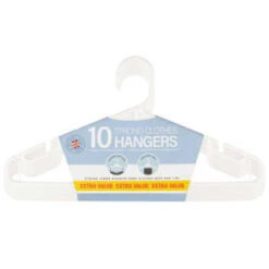 B&M Jumbo Hangers 10pk - White 6 B&M Jumbo Hangers 10pk - White -Hot Sale Household Items 376557 10pk strong clothes hangers white 2