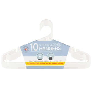 B&M Jumbo Hangers 10pk - White 3 B&M Jumbo Hangers 10pk - White - Image 3