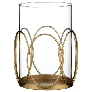 B&M Glass Candle Holder - Gold 1 B&M Glass Candle Holder - Gold