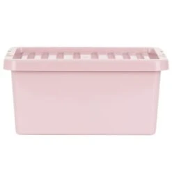 B&M Storage Box With Lid 11L - Dusty Pink -Hot Sale Household Items 377033 11l storage box dusty pink