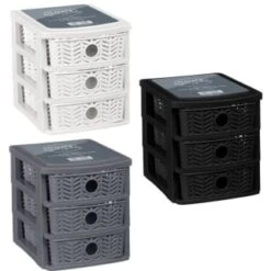 B&M 3 Tier Chevron Storage Organiser - Black 5 B&M 3 Tier Chevron Storage Organiser - Black -Hot Sale Household Items 377462 3 drawer chevron organiser main