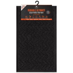 B&M Ultimate Trap Mat 45 X 75cm - Black -Hot Sale Household Items 379124 durable ultimate sculpted trap mat 45x75cm black