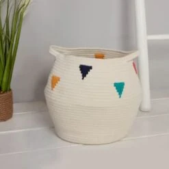 B&M Manolas Belly Basket - Cream -Hot Sale Household Items 381878 manolas white belly basket1