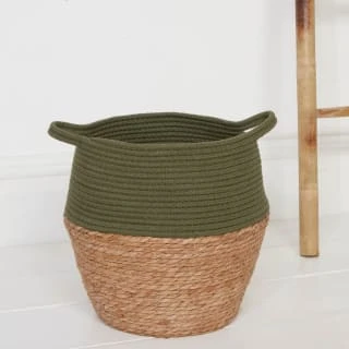 Eze Two-Ton Wicker Basket - Green 1 Eze Two-Ton Wicker Basket - Green