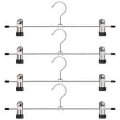 Metal Soft Grip Clip Hangers 4pk 5 Metal Soft Grip Clip Hangers 4pk -Hot Sale Household Items 383689 4pk metal soft grip trouser hangers
