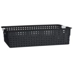 B&M Set Of Three Storage Baskets - Black -Hot Sale Household Items 384207 3pk storage boxes black 2
