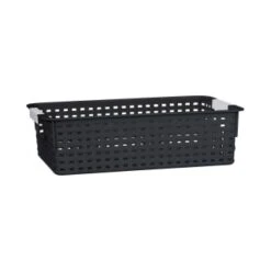 B&M Set Of Three Storage Baskets - Black -Hot Sale Household Items 384207 3pk storage boxes black 5