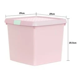 B&M Waffle Clip Box Storage Cube 14L - Dusty Pink -Hot Sale Household Items 384965 dusky pink 14l waffle clip box cube 2