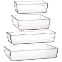 Clear Organiser Plastic Tray - Large 5 Clear Organiser Plastic Tray - Large -Hot Sale Household Items 384976 384977 384978 384984 clear organiser tray group 2