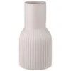 B&M Cream Ribbed Vase