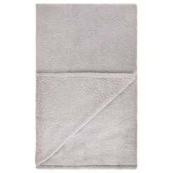 B&M Cosy At Home Silver Teddy Throw -Hot Sale Household Items 388657 teddy throw silver 3