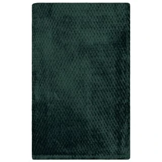 B&M Waffle Throw - Dark Green 2 B&M Waffle Throw - Dark Green - Image 2