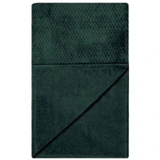 B&M Waffle Throw - Dark Green 3 B&M Waffle Throw - Dark Green - Image 3