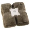 B&M Aspen Faux Fur Throw - Sage