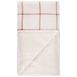 B&M Winston Check Sherpa Throw - White -Hot Sale Household Items 388854 winston check throw with sherpa 3