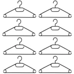 B&M Swivel Hook Hangers 8pk - Black -Hot Sale Household Items 389262 home organisation 8pk swivel hook hangers black 2