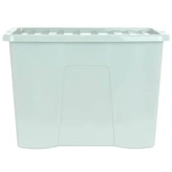 B&M Storage Box With Lid 80L - Sage -Hot Sale Household Items 391384 sage 80l storage box and lid