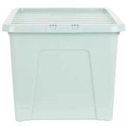 B&M Storage Box With Lid 60L - Sage -Hot Sale Household Items 391388 sage 60l storage box 2