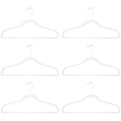 B&M Adult Clear Plastic Hanger 6pk -Hot Sale Household Items 392151 6pk clear plastic hangers 2
