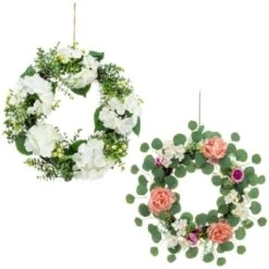 Bloom Spring Flowers Wreath - Pink -Hot Sale Household Items 392822 spring flowers wreath white