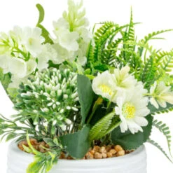 Bloom Mixed Flowers In Pot - White -Hot Sale Household Items 392829 mixed flowers in pot cream 2