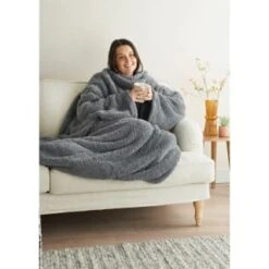 Home Essentials Teddy TV Blanket - Charcoal 9 Home Essentials Teddy TV Blanket - Charcoal -Hot Sale Household Items 393425 home essentials teddy tv blanket charcoal