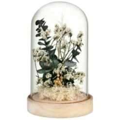 B&M Floral Decoration In Glass - Green