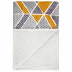 B&M Simply Geo Waffle Throw - Ochre -Hot Sale Household Items 394916 simply geo waffle throw ochre 3