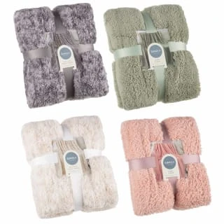 B&M Simply Two Tone Teddy Throw - Grey 5 B&M Simply Two Tone Teddy Throw - Grey - Image 5