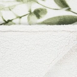 Winston Green Leaf Sherpa Throw -Hot Sale Household Items 394948 winston leaf sherpa throw green 3