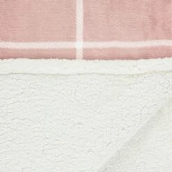 Winston Blush Sherpa Check Throw -Hot Sale Household Items 394980 winston check throw blush 2