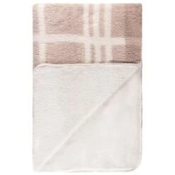 B&M Check Sherpa Throw - Natural -Hot Sale Household Items 394999 check sherpa throw natural 2