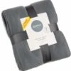 Simply Light Grey & Dark Grey Polar Fleece Throw 2pk